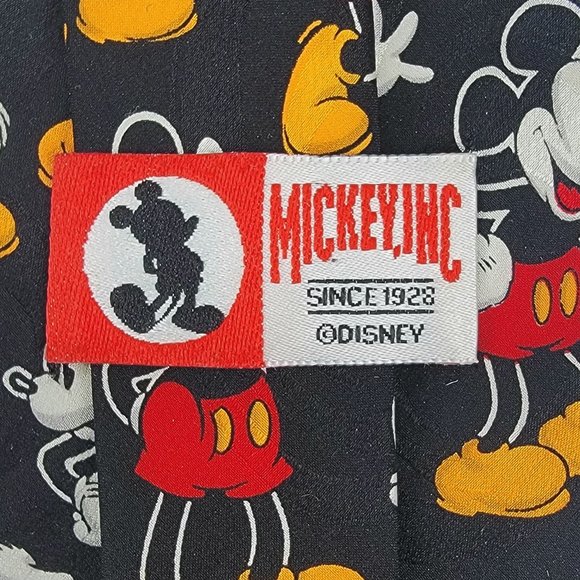 Mickey Mouse Tie Black AOP Novelty Necktie Disney Mickey Inc Dad Classic Cartoon - Picture 4 of 5